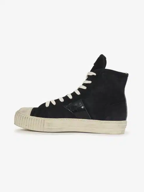 Sneaker daim montante BEL AIRS croco noir Rhude-influensse