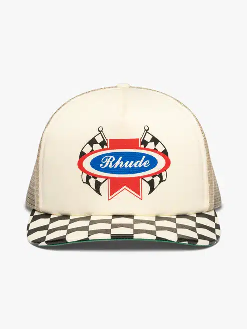 Casquette Trucker Chevron Rallye blanc cassé Rhude-influensse