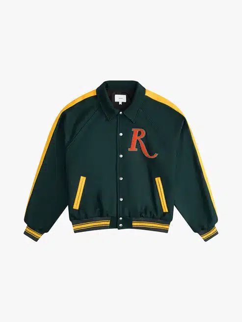 Veste Varsity laine Raglan vert Rhude-influensse