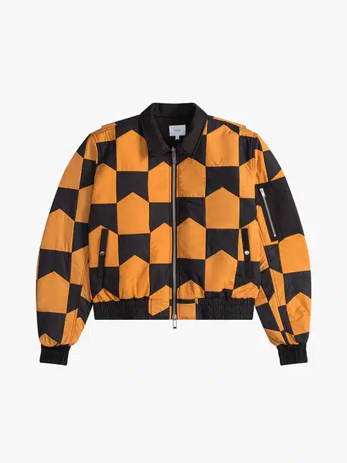 Veste matelassée Chevron noir orange Rhude-influensse