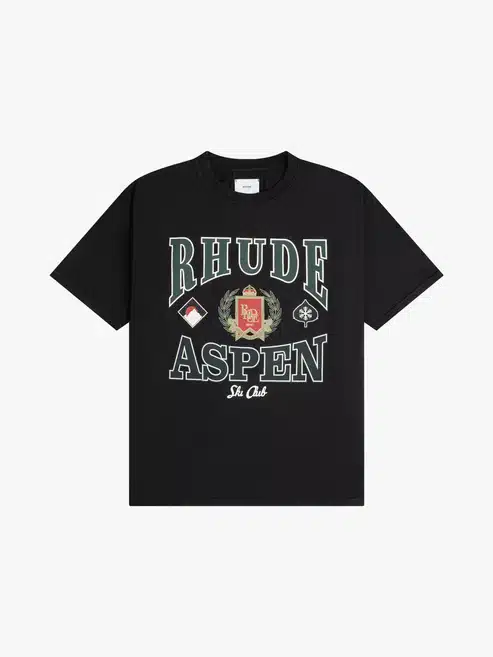T-shirt Aspen Ski Crest noir Rhude-influensse