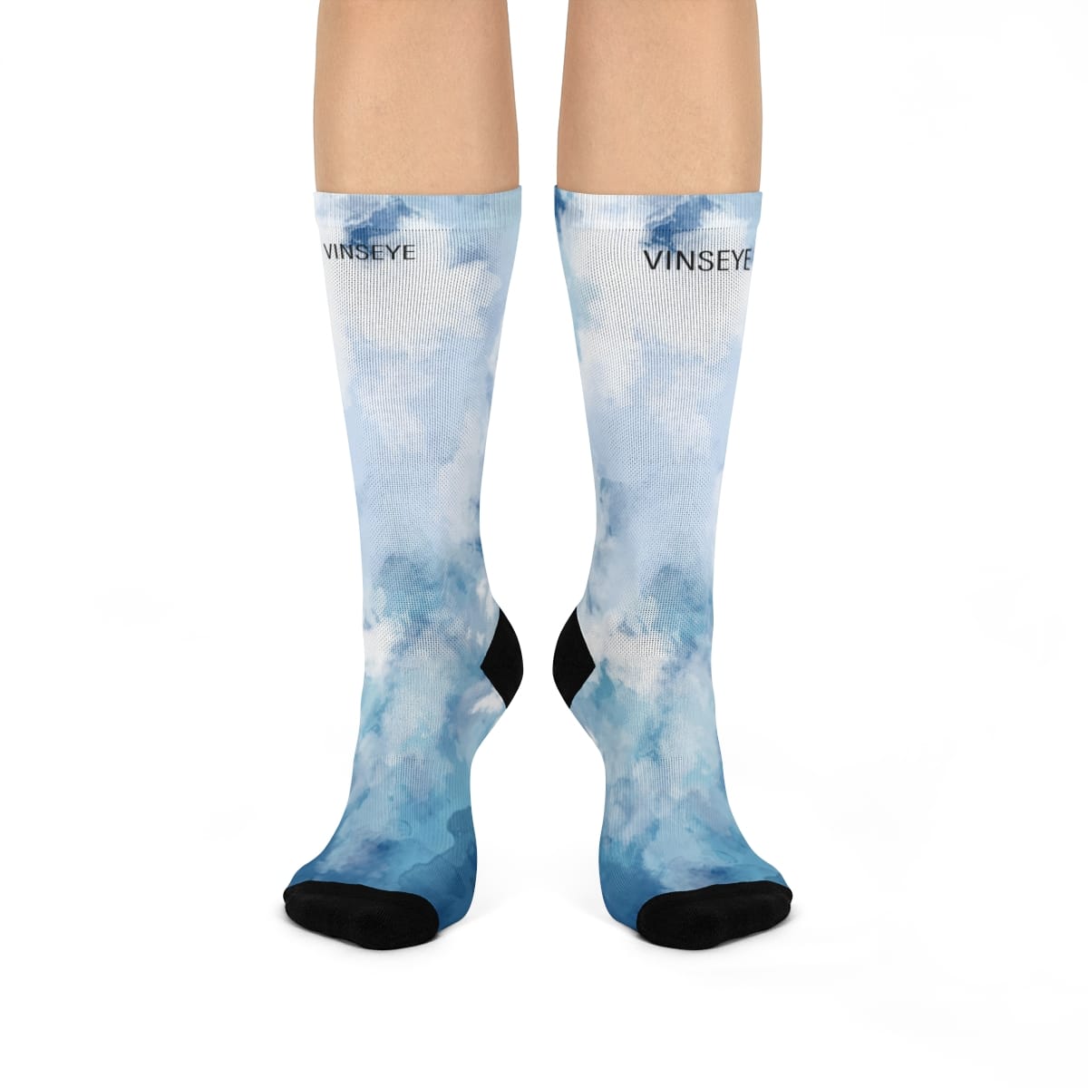 Chaussette watercolor bleu clair Vinseye-influensse