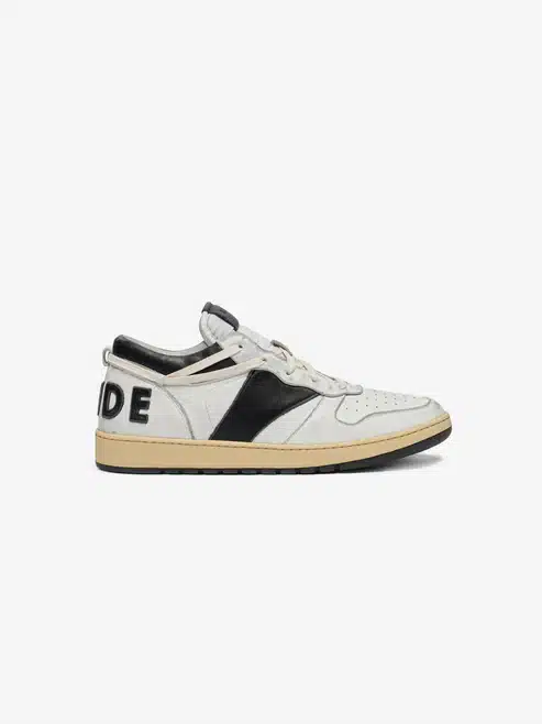 Sneaker Cuir RHECESS Bas blanc noir Rhude-influensse