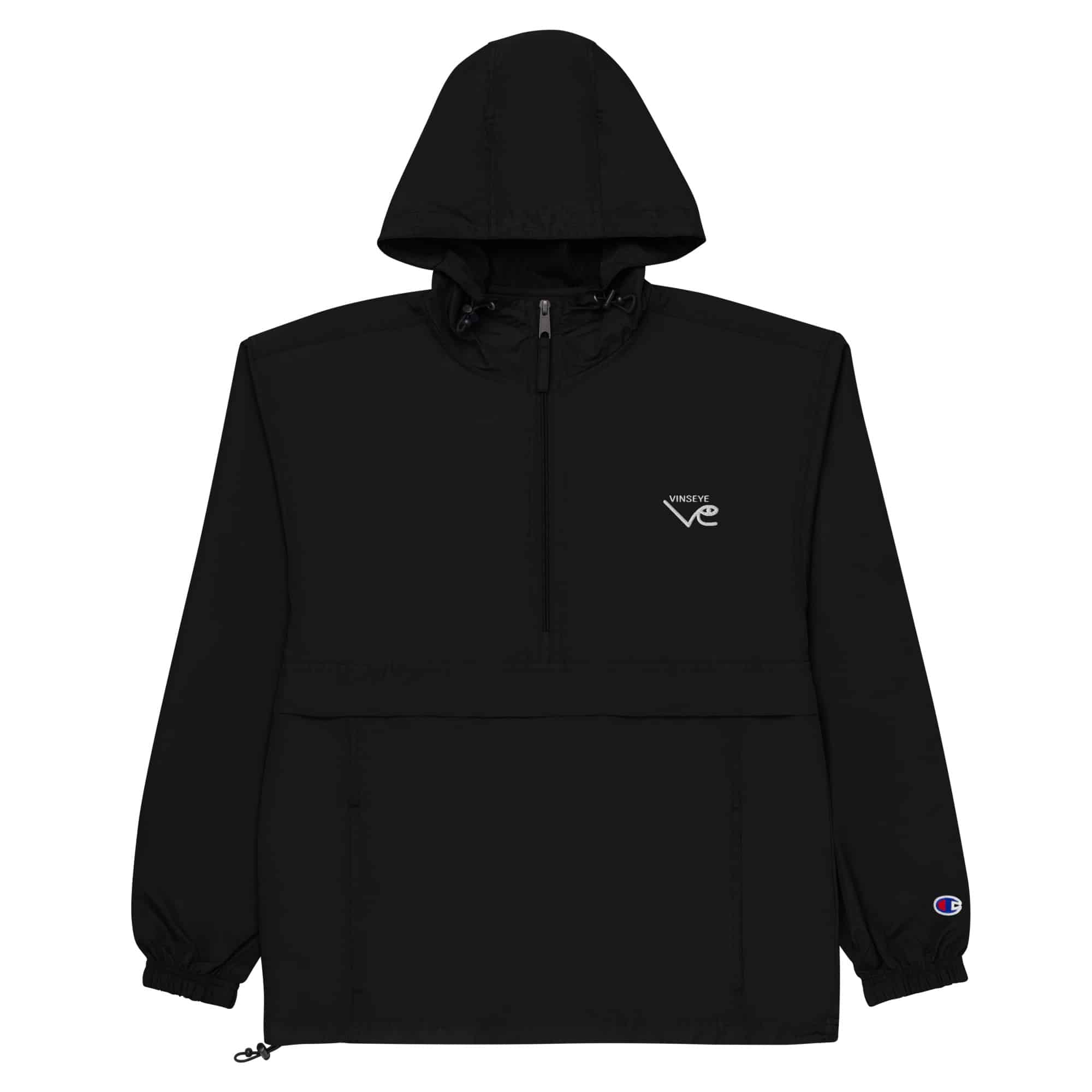 Veste à capuche pliable noir Vinseye x Champion-influensse