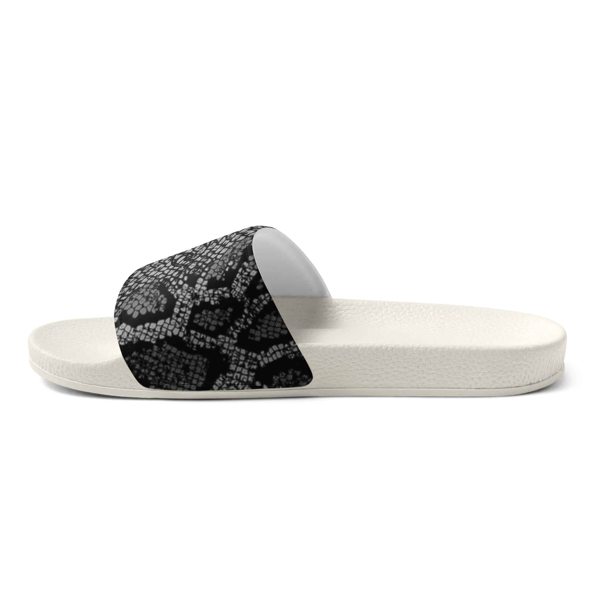 Claquettes Snake skin noir blanc Vinseye-influensse