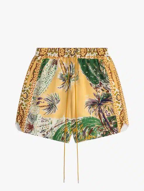 Short soie Palmina multicolor Rhude-influensse