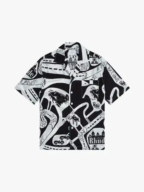 Chemise manches courtes soie Strada Rhude-influensse