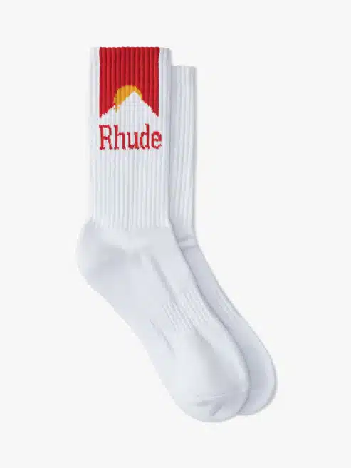 Chaussettes Clair de lune blanc rouge Rhude-influensse