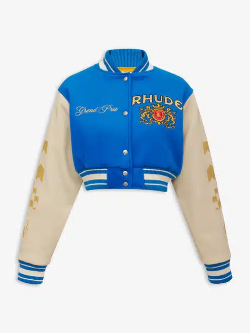 Veste courte cuir Varsity F1 Rhude-influensse