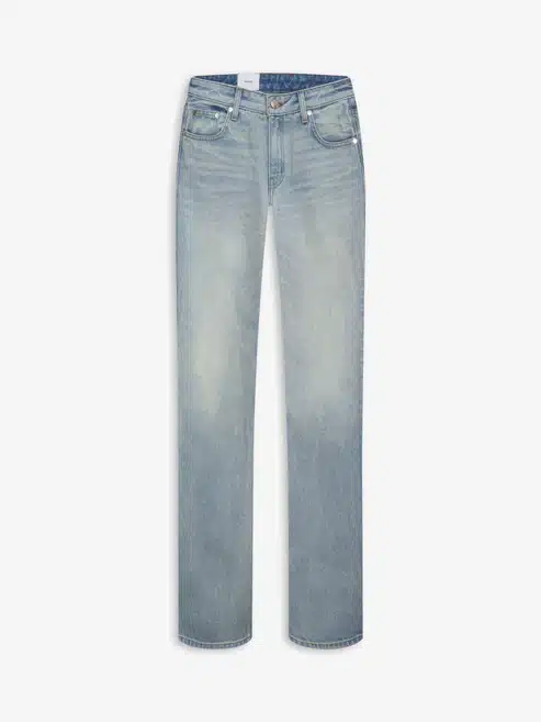 Jean Denim évasé taille basse indigo clair Rhude-influensse
