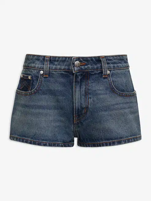 Short Denim taille basse indigo foncé Rhude-influensse