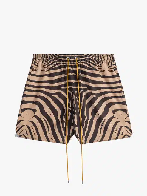 Short soie Zèbre noir brun Rhude-influensse