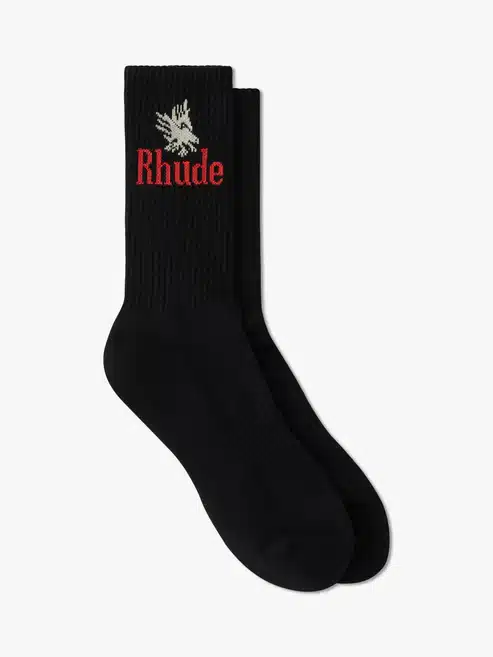 Chaussettes Aigles Logo noir Rhude-influensse
