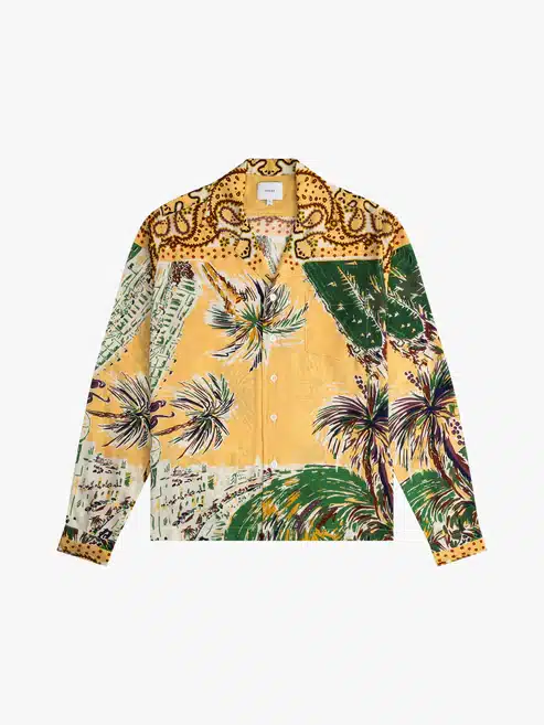 Chemise ML soie Palmiers Rhude-influensse