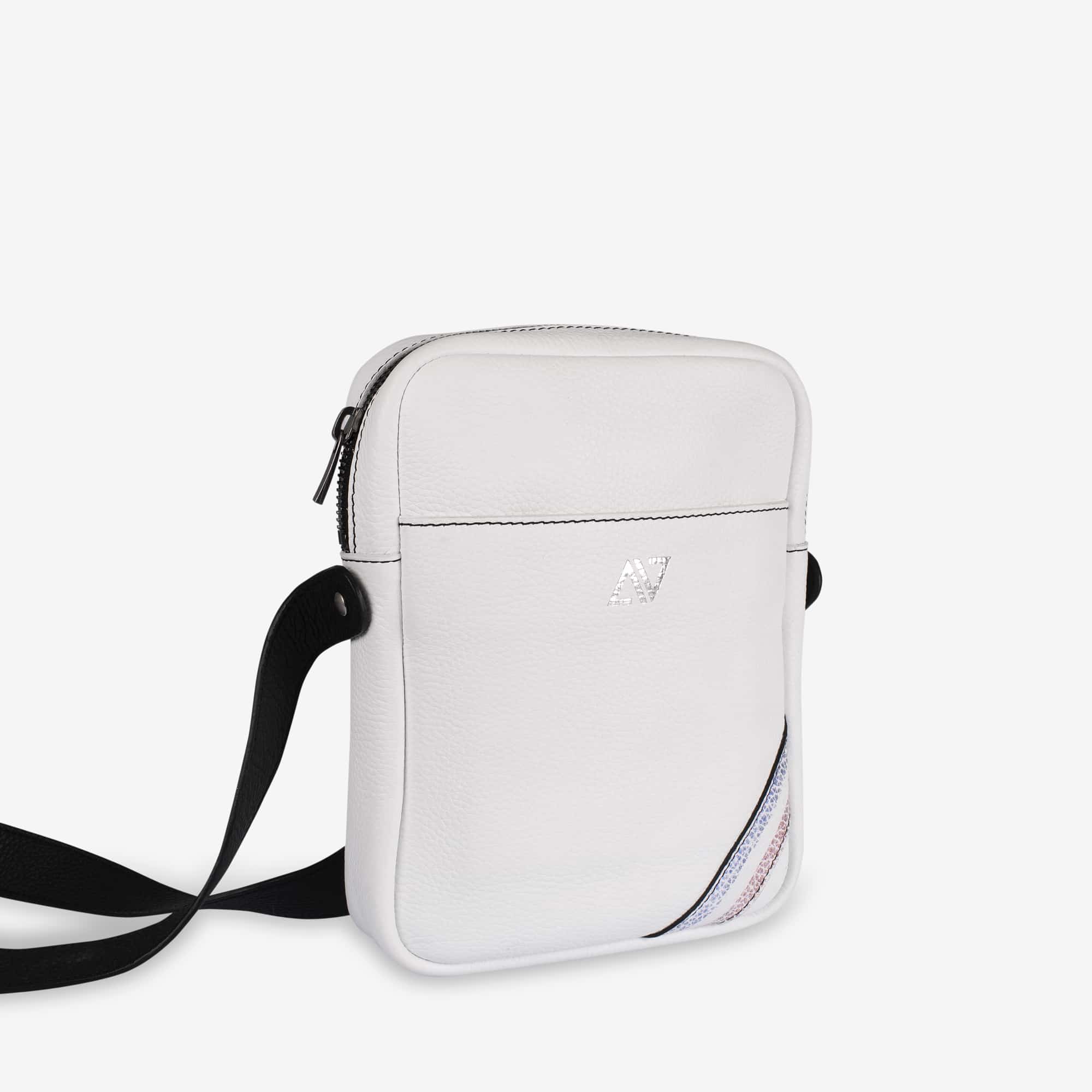 Sac à bandoulière Carloman cuir blanc Aimric Valentin-influensse