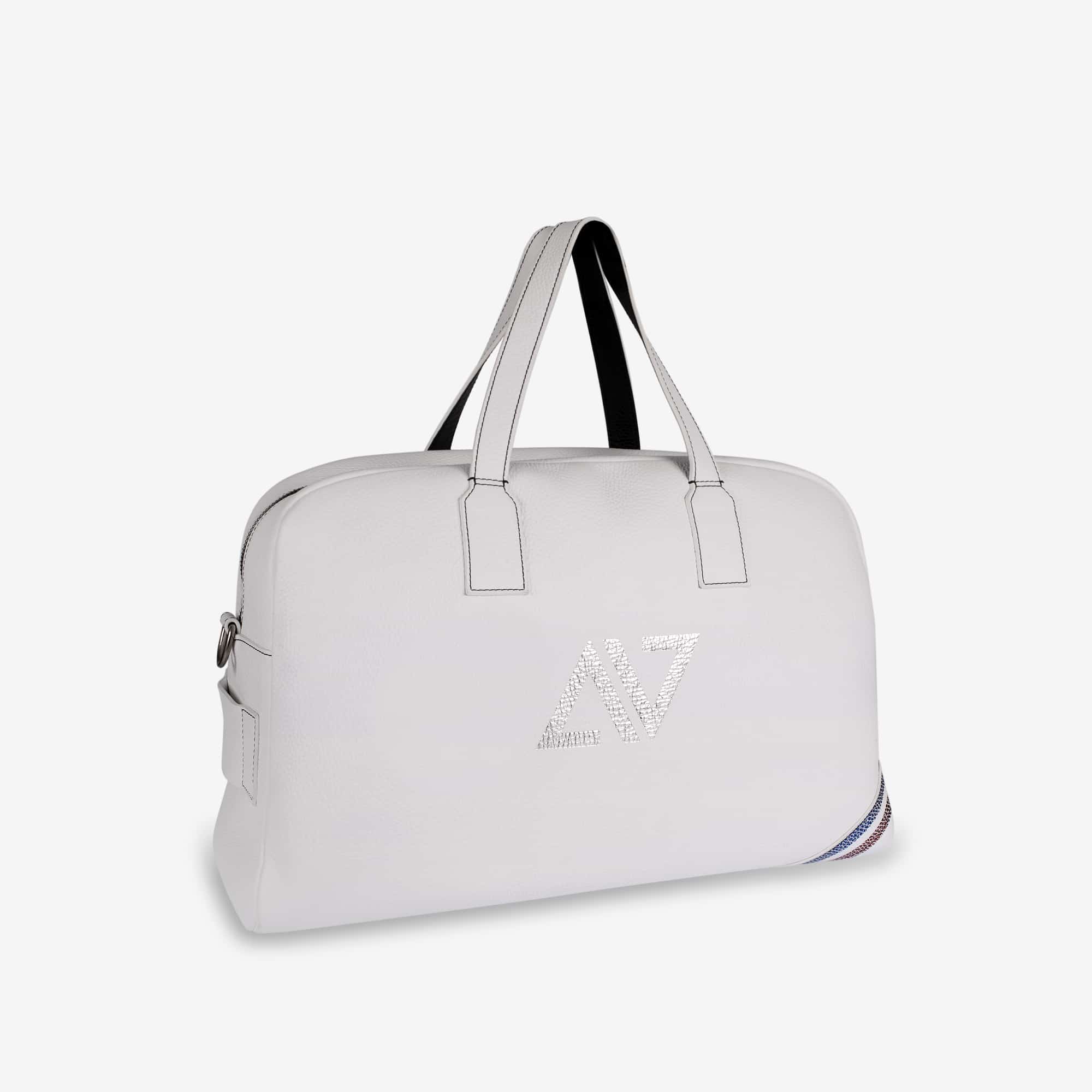 Sac de voyage Clovis cuir blanc Aimric Valentin-influensse