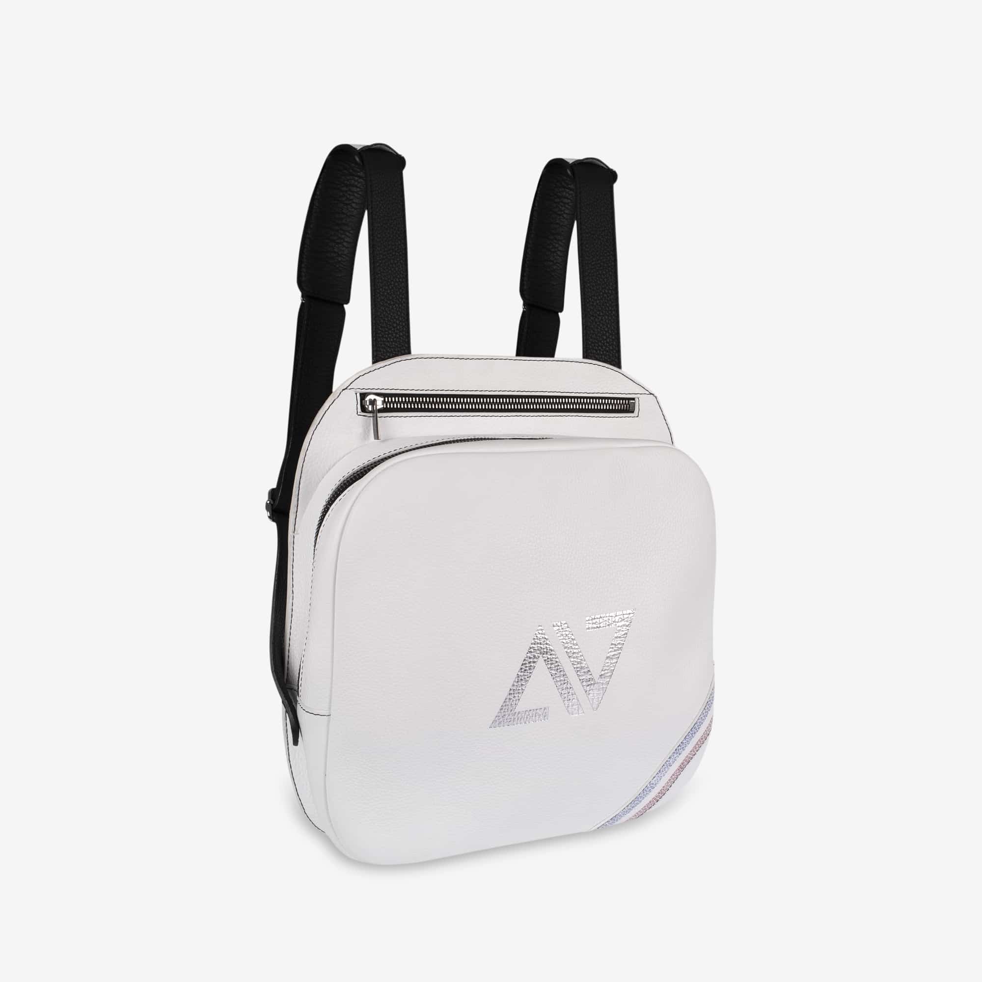 Sac à dos Childéric cuir blanc Aimric Valentin-influensse