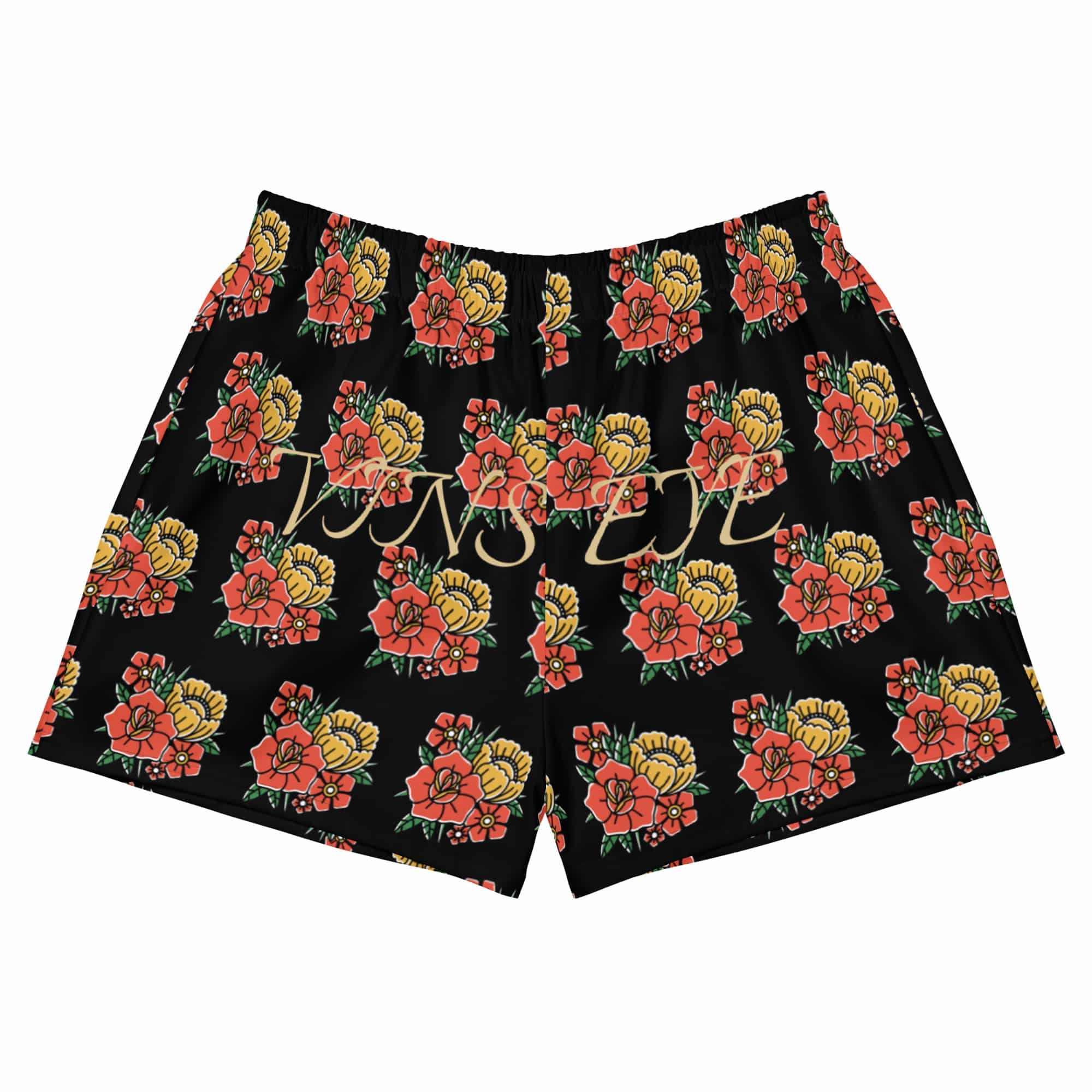 Short court Flowers noir Vinseye-influensse