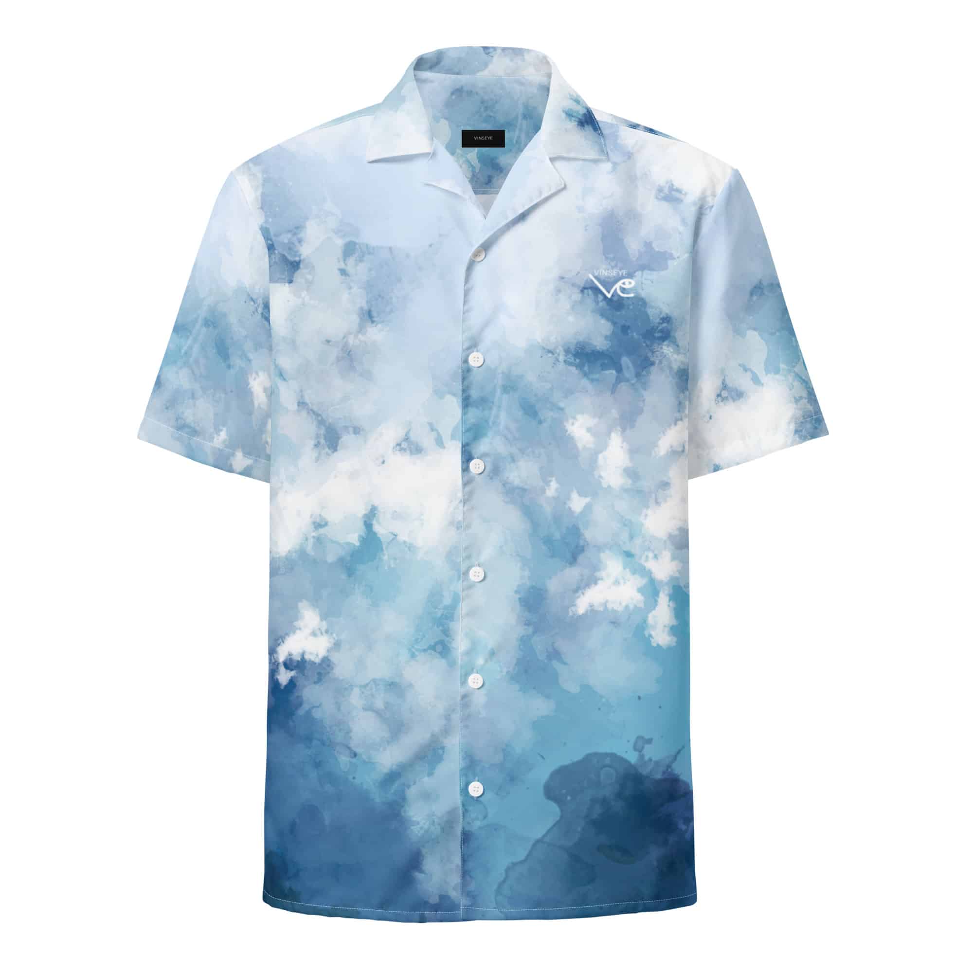 Chemise manches courtes Watercolor bleu clair Vinseye-influensse