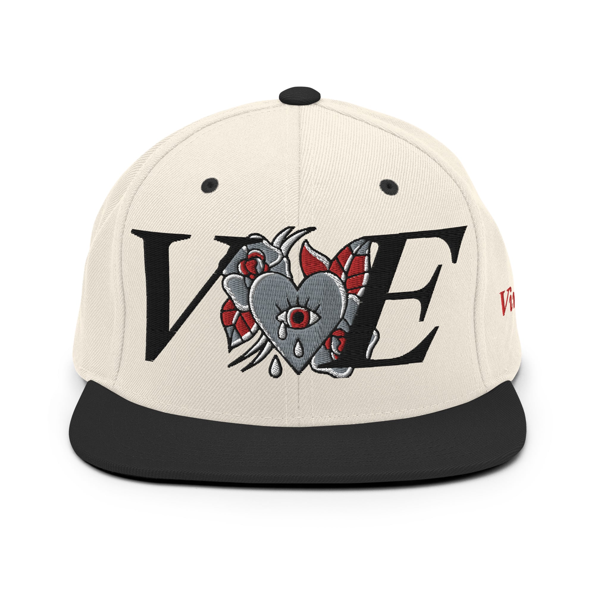Casquette snapback Crying Heart Eye natural Vinseye-influensse
