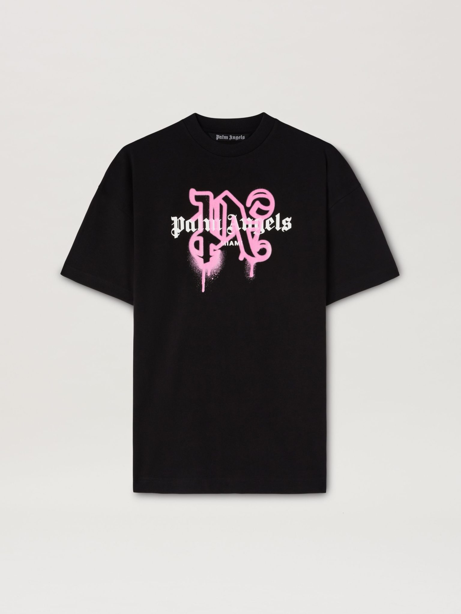 T-shirt Monogram Spray City Miami noir Palm Angels-influensse