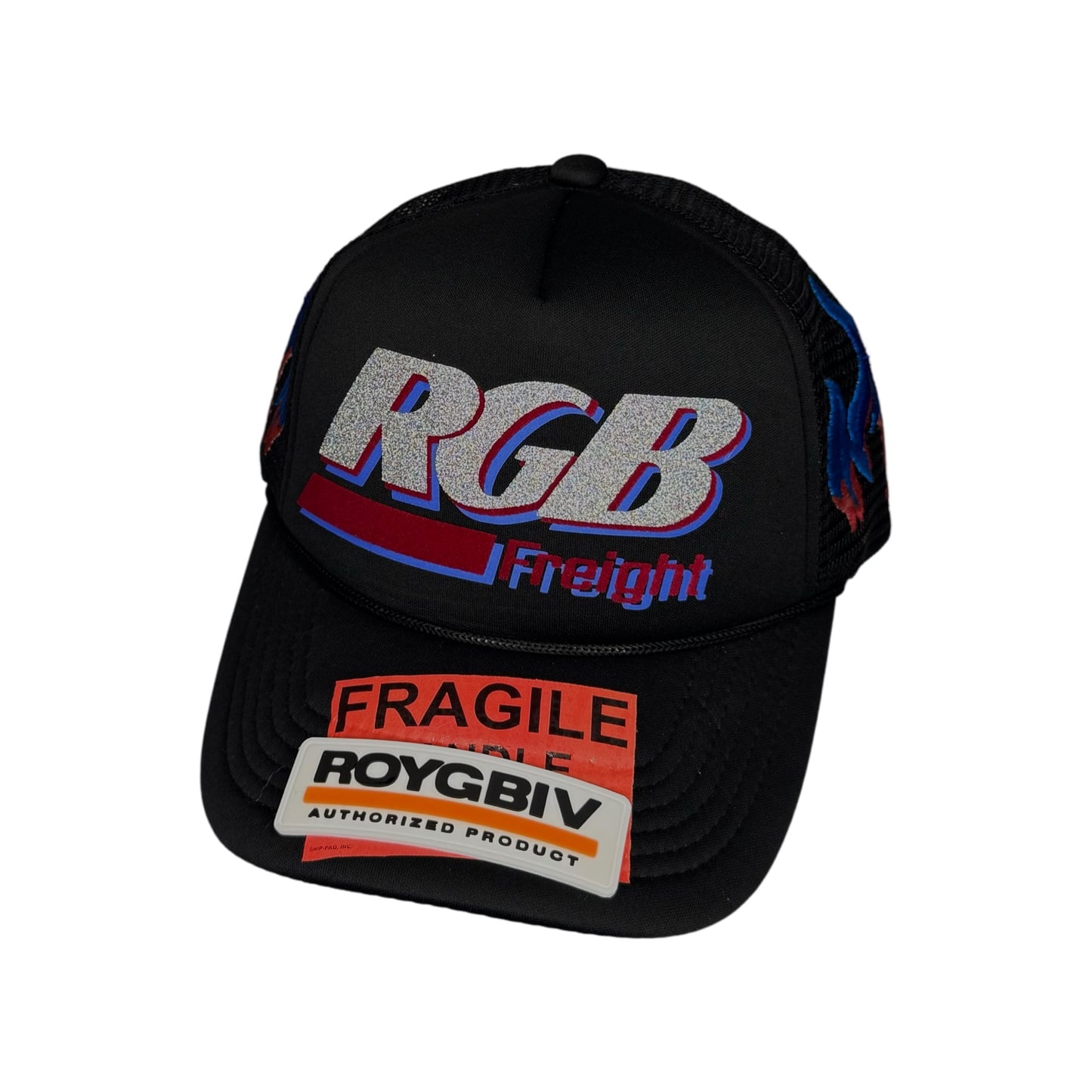 Casquette trucker réfléchissant Flamme bleue RGB-influensse