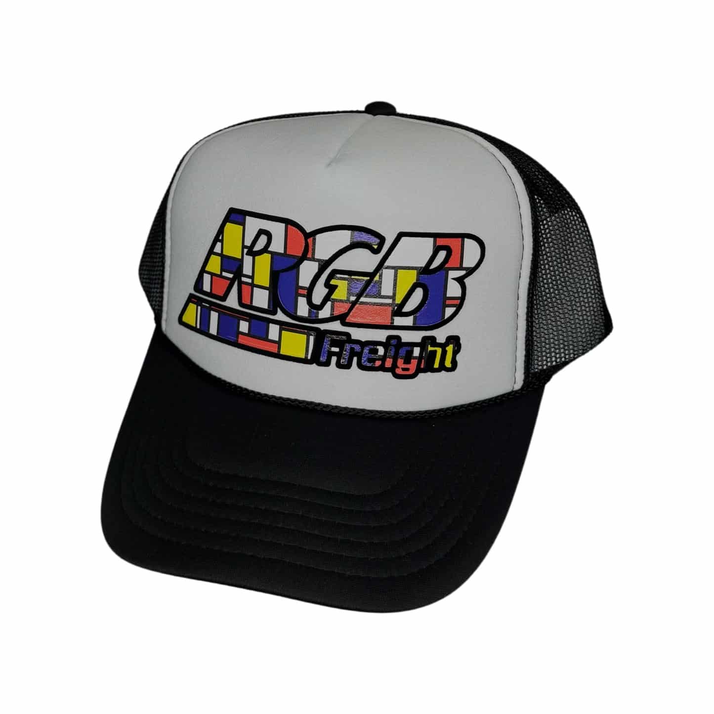 Casquette trucker Art Junkie Mondrian noir RGB-influensse