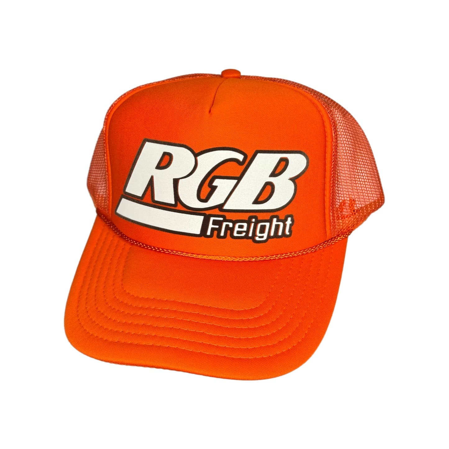 Casquette trucker réfléchissant orange RGB-influensse