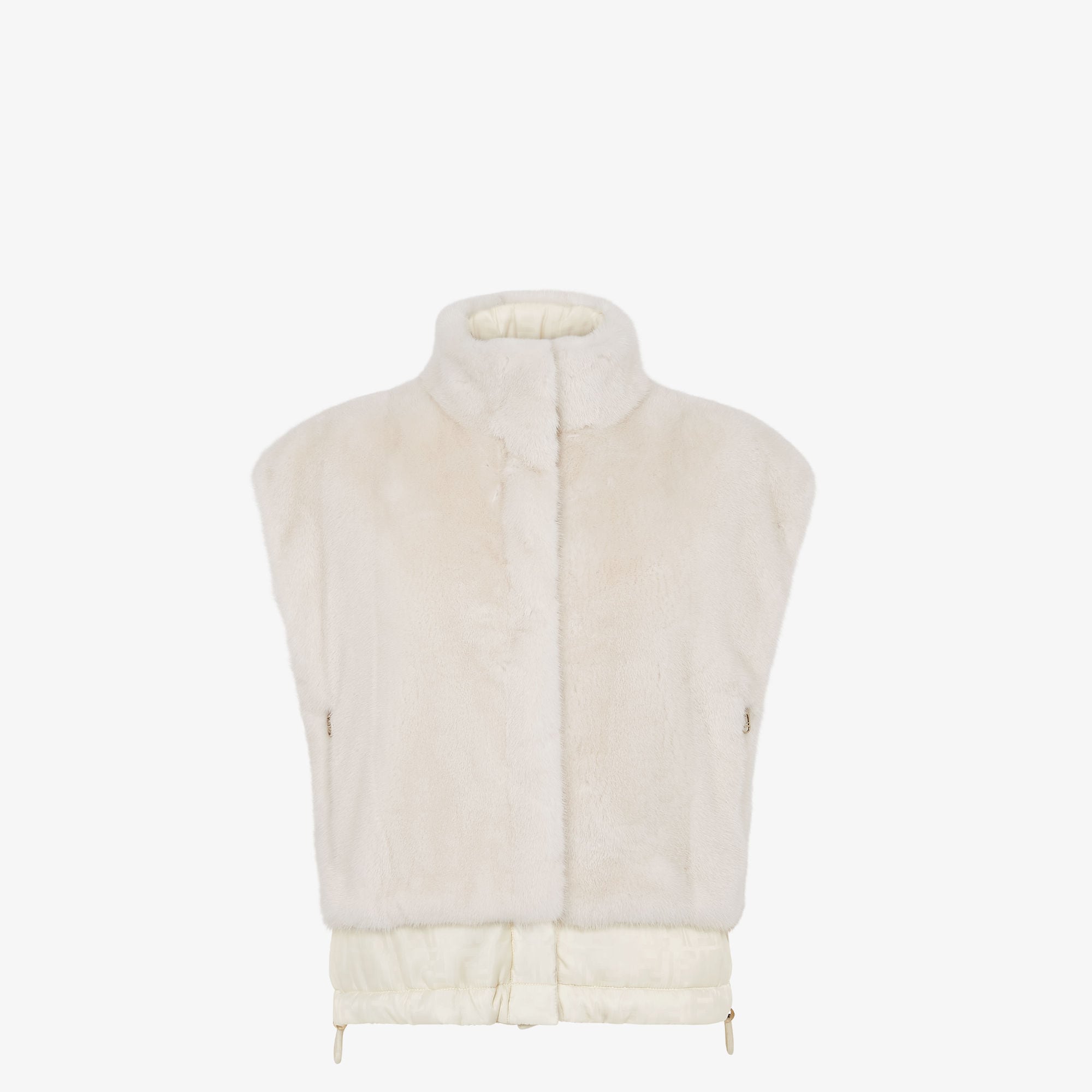 Veste sans manches réversible vison blanc Fendi-influensse