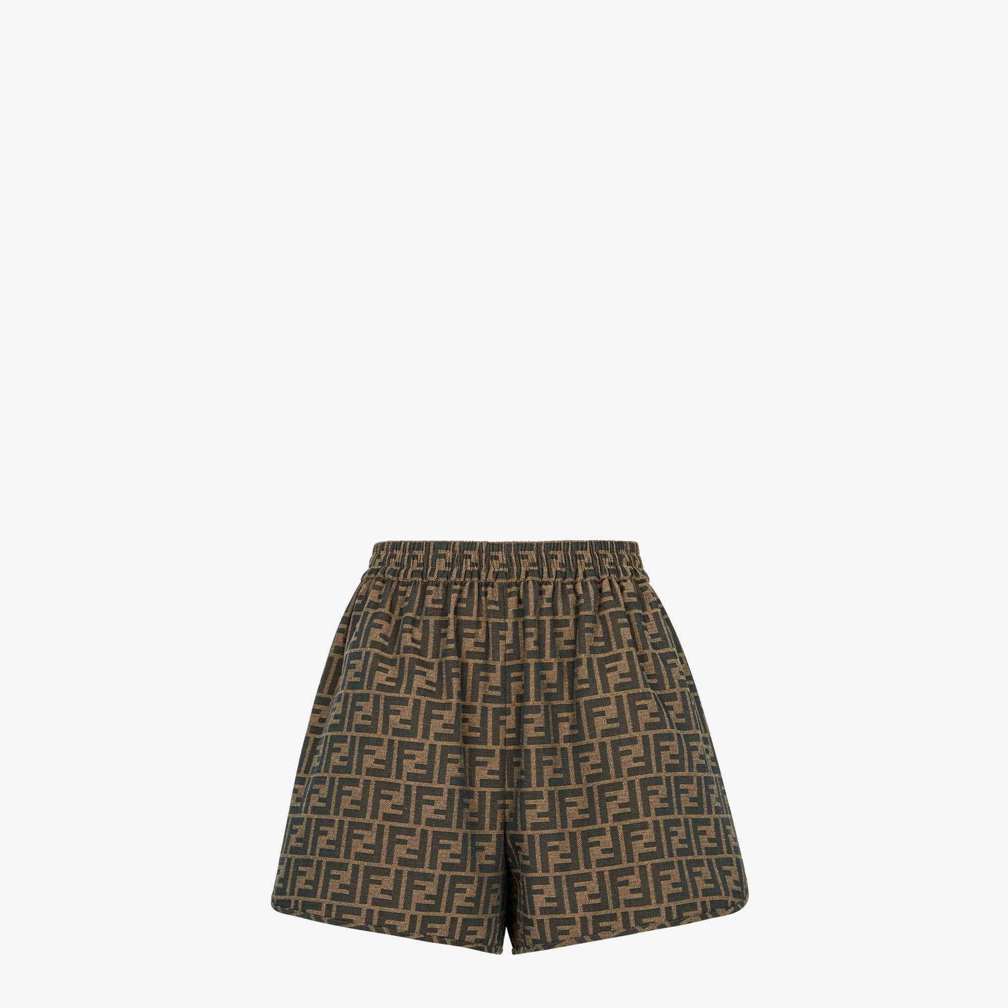 Short toile monogram FF marron Fendi-influensse