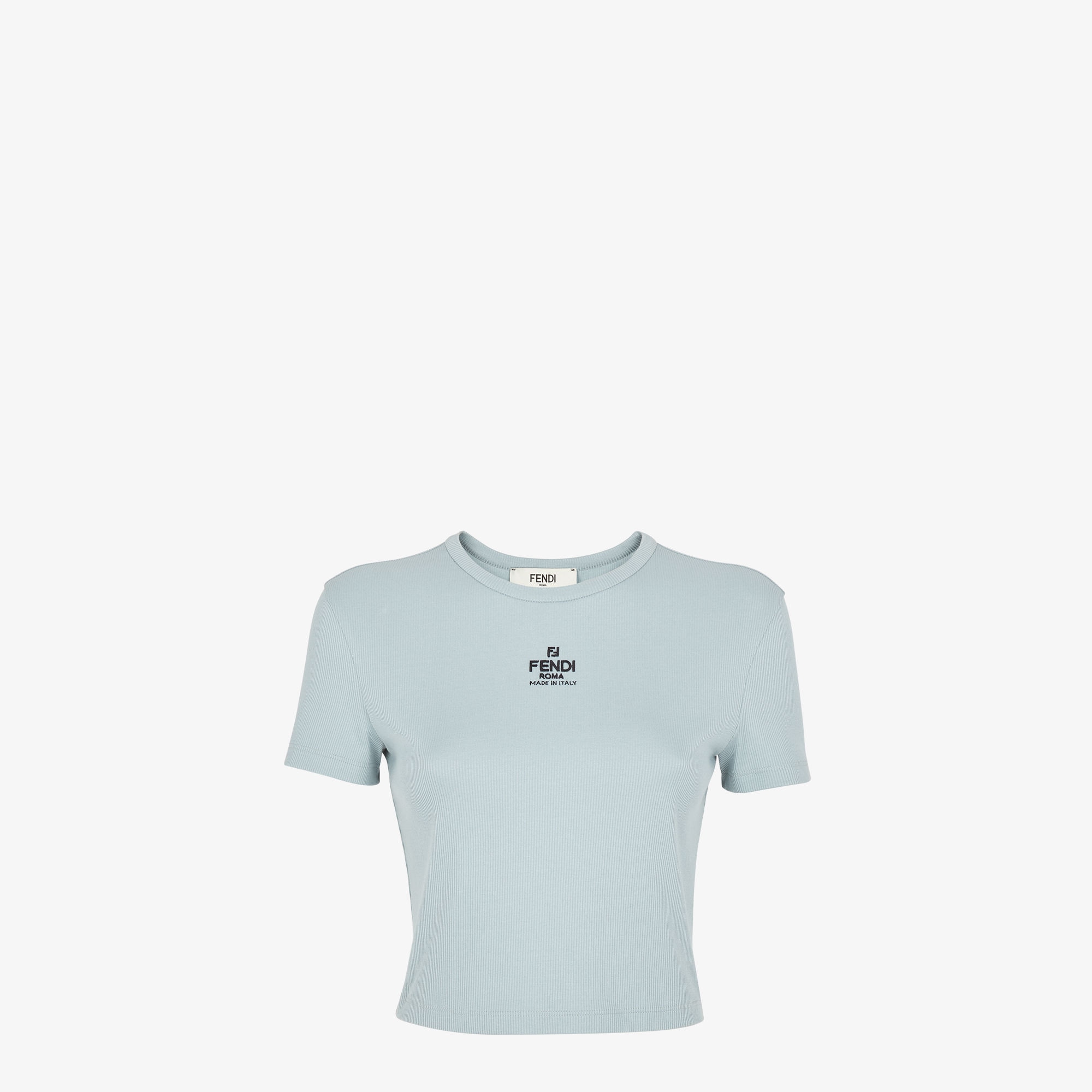 T-shirt court bleu clair Fendi-influensse