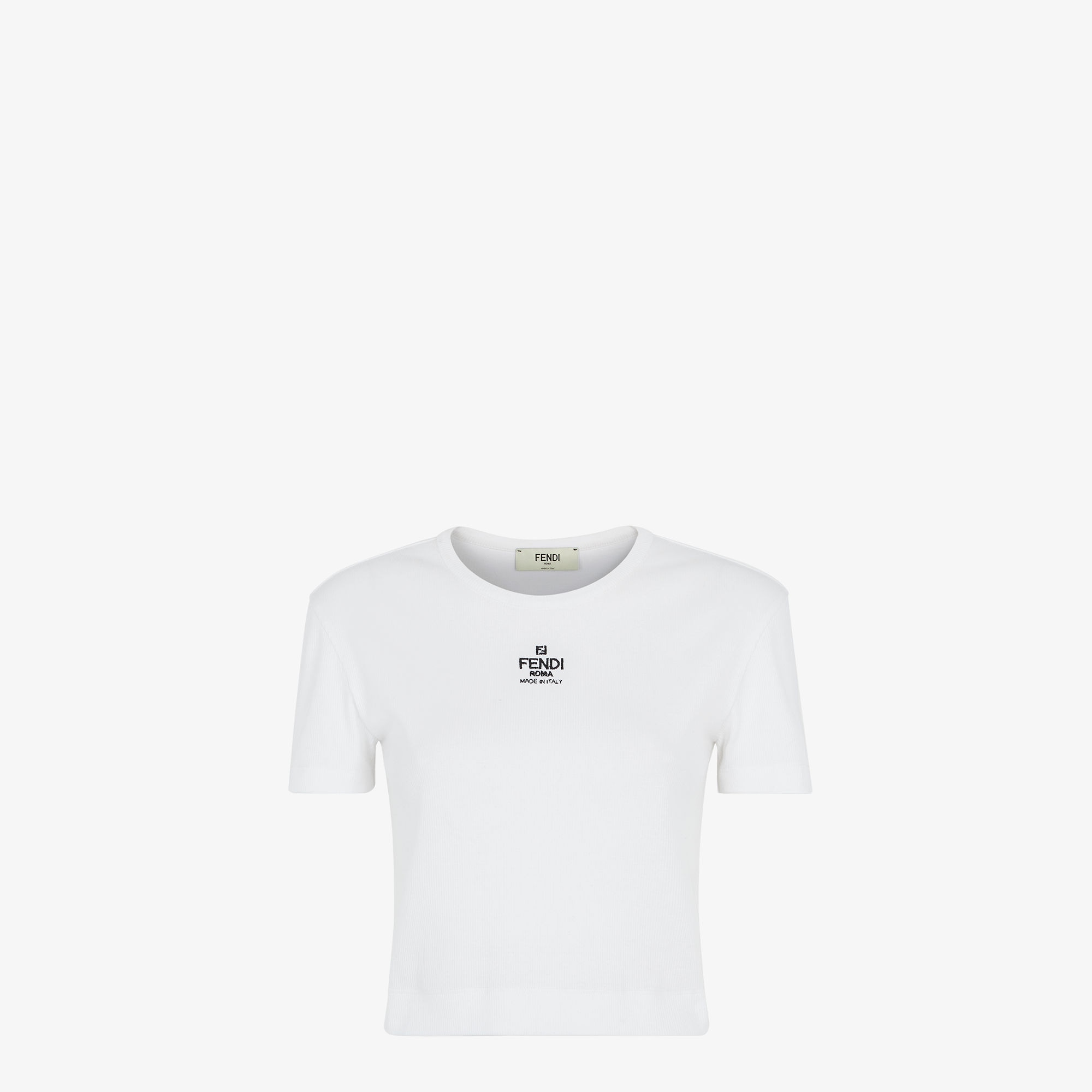 T-shirt court blanc Fendi-influensse