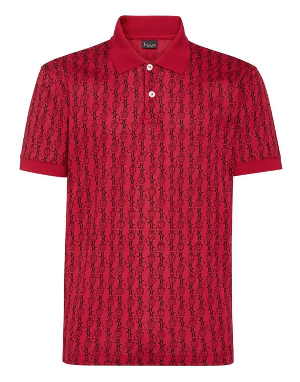 Polo SS Crest marron rouge Billionaire-influensse