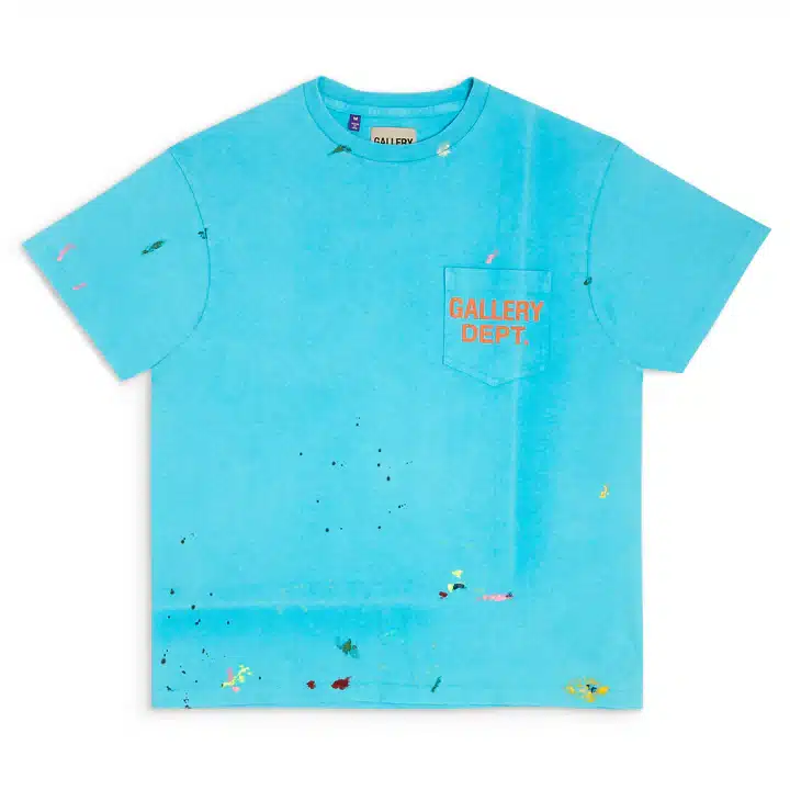 Tee Vintage peint turquoise Gallery Dept.-influensse