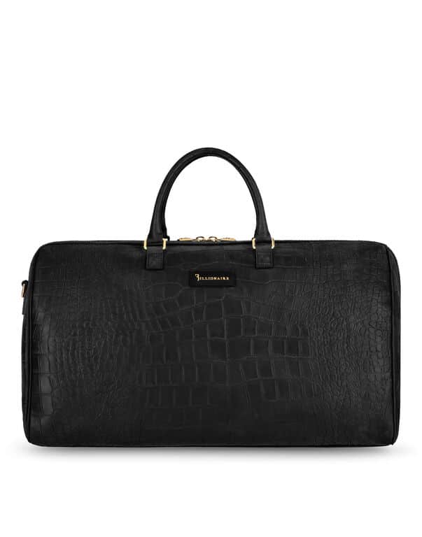 sac de voyage cuir noir Billionaire-influensse