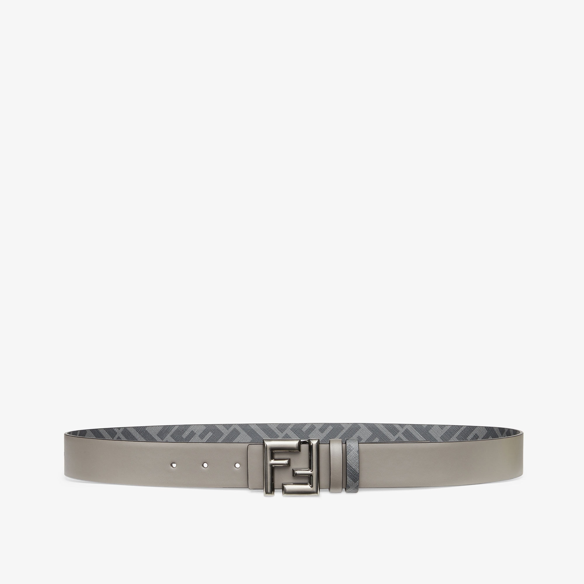 Ceinture réversible FF Rounded gris taupe Fendi-influensse