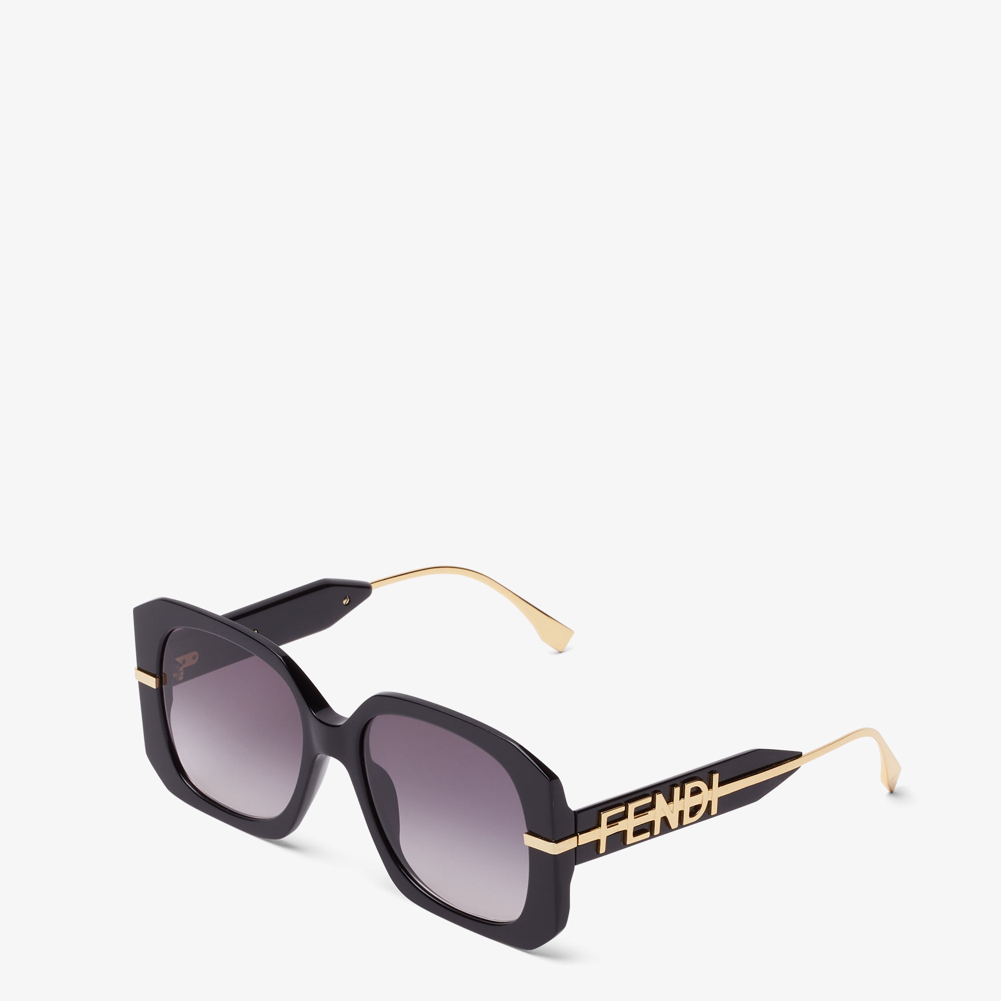 Lunettes de soleil Fendigraphy carré noir Fendi-influensse