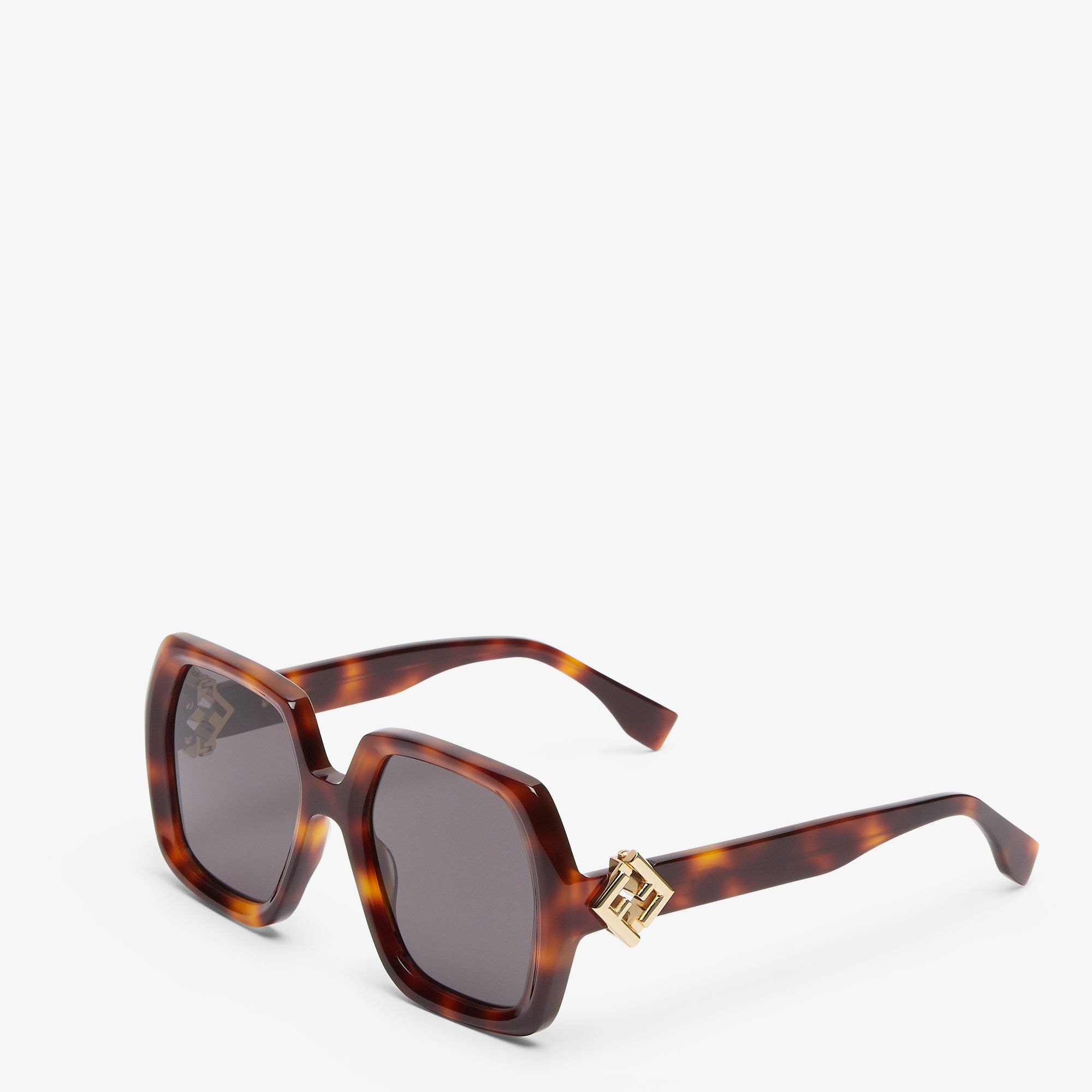 Lunettes de soleil FF Diamonds acétate havane Fendi-influensse