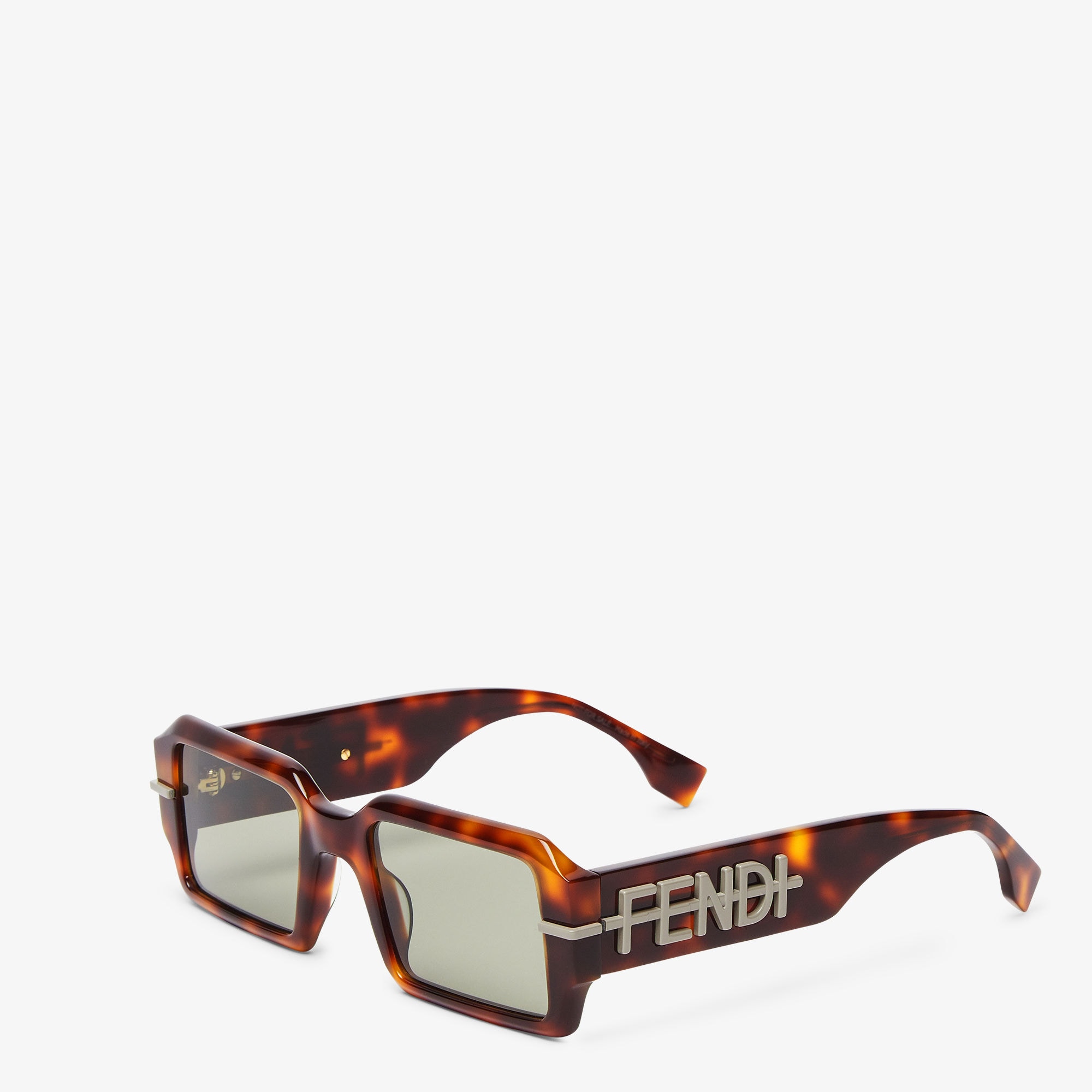 Lunettes de soleil Fendigraphy rectangle havane Fendi-influensse