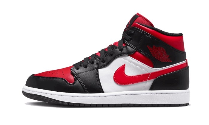 Air Jordan 1 Mid Alternate Bred Toe-influensse