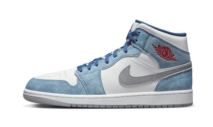 Air Jordan 1 Mid French Blue Fire Red-influensse