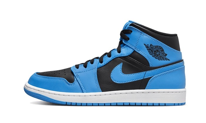 Air Jordan 1 Mid University Blue Black-influensse