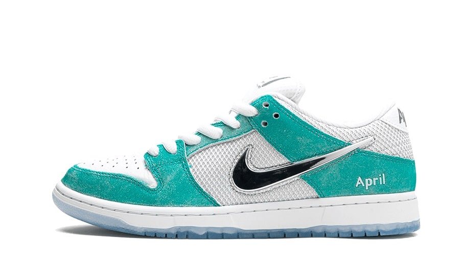 Nike SB Dunk Low April Skateboards blanc vert-influensse