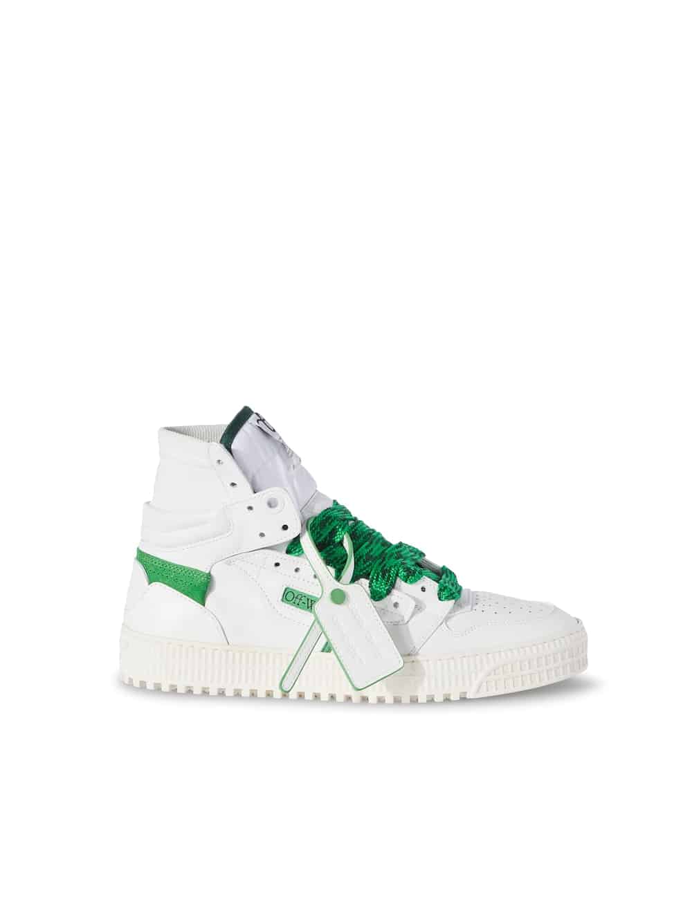 Sneaker cuir 3.0 Out Of Court blanc vert Off-White-influensse