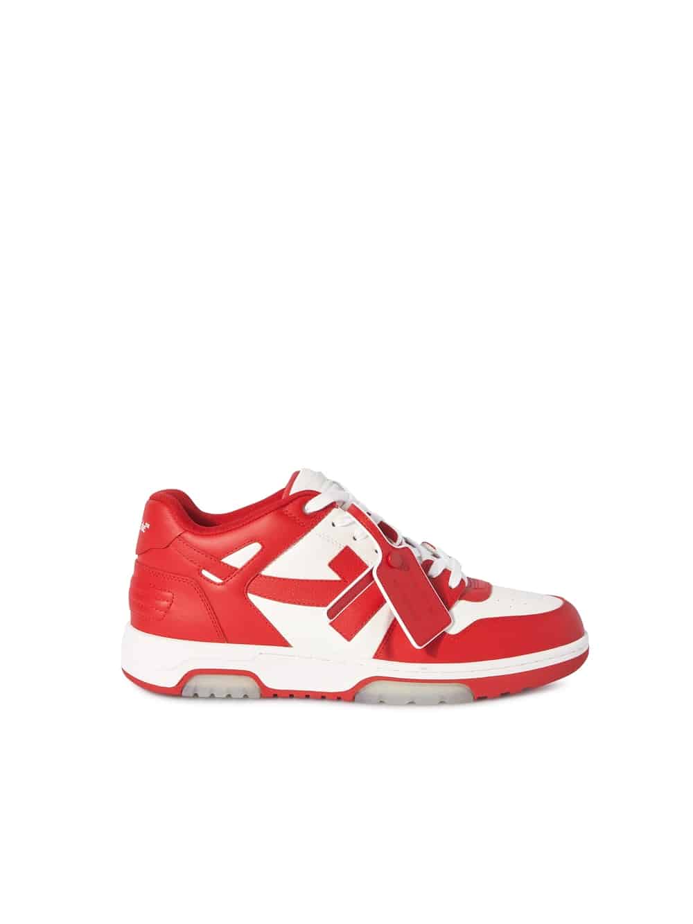 Sneaker cuir Out Of Office rouge blanc Off-White-influensse