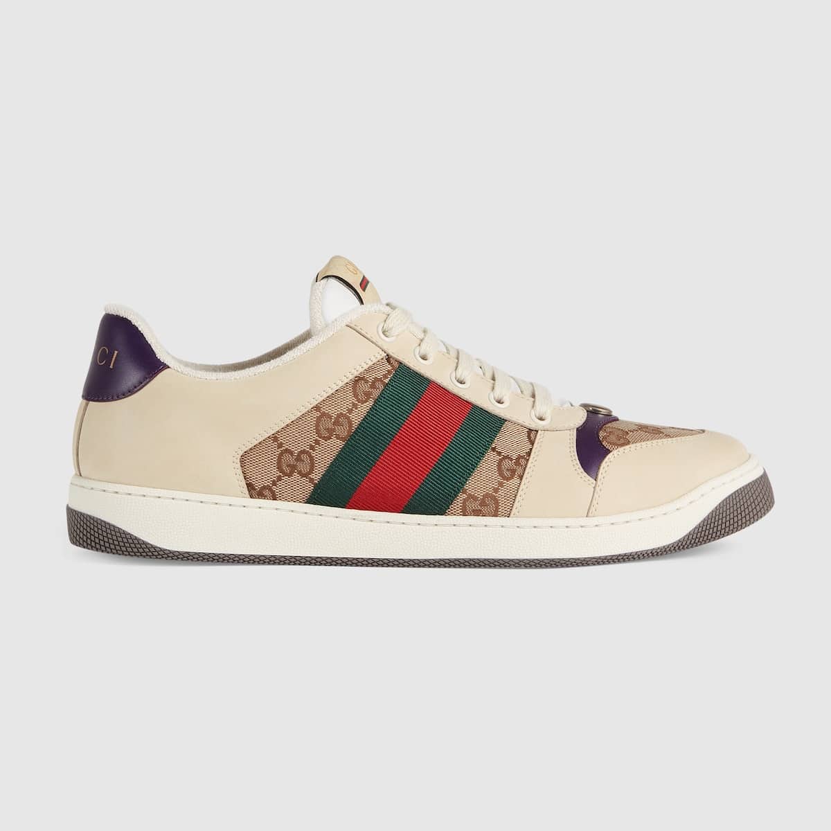 Sneaker Homme Screener GG cuir beige Gucci-influensse