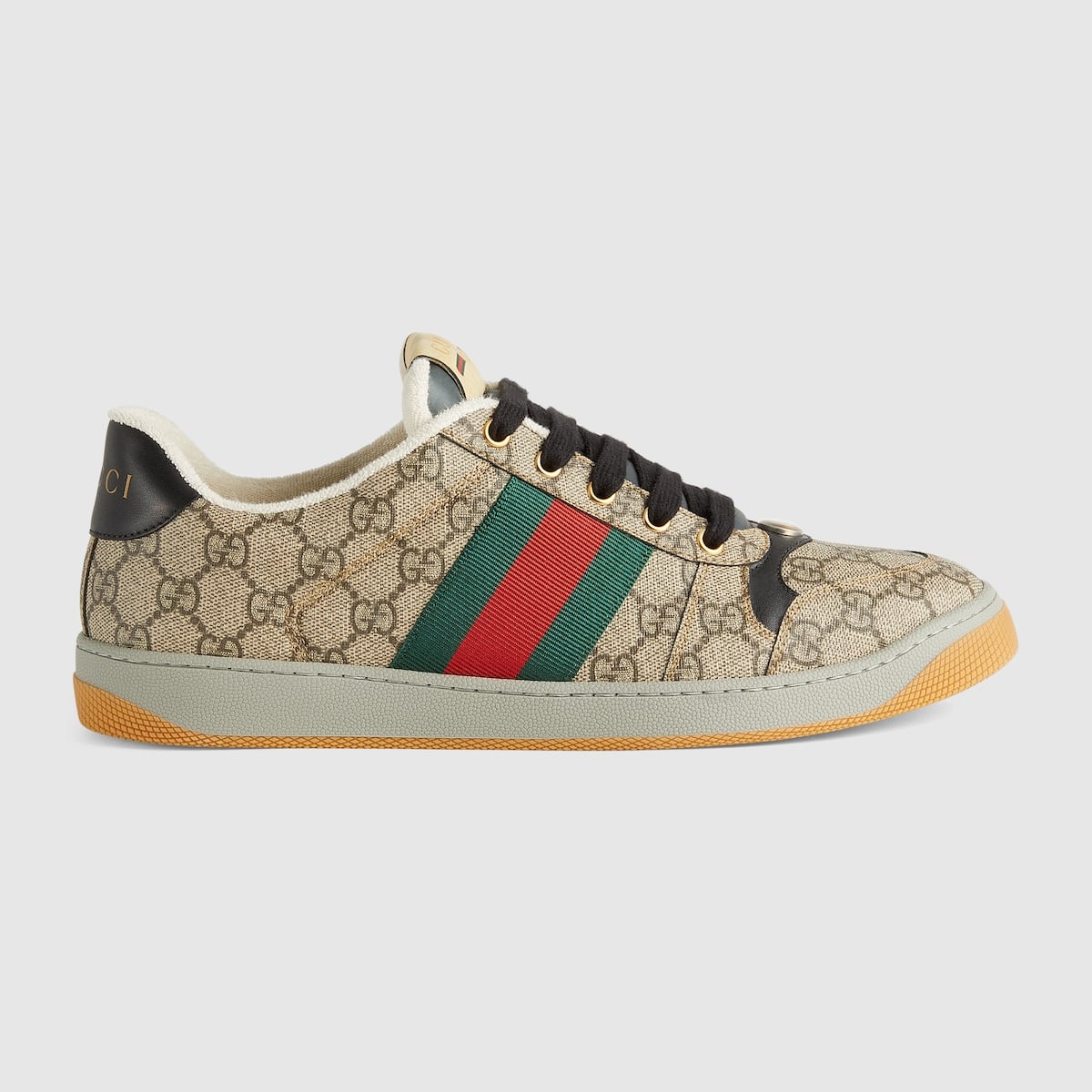 Sneaker Homme Screener Toile Supreme beige ébène Gucci-influensse