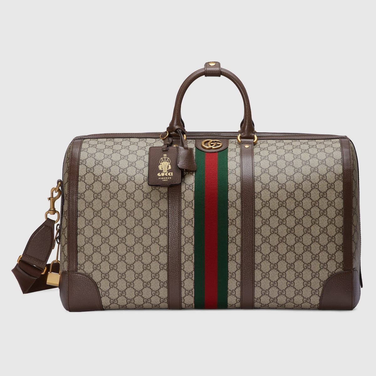 Sac de voyage Savoy Toile GG Supreme beige ébène Gucci-influensse
