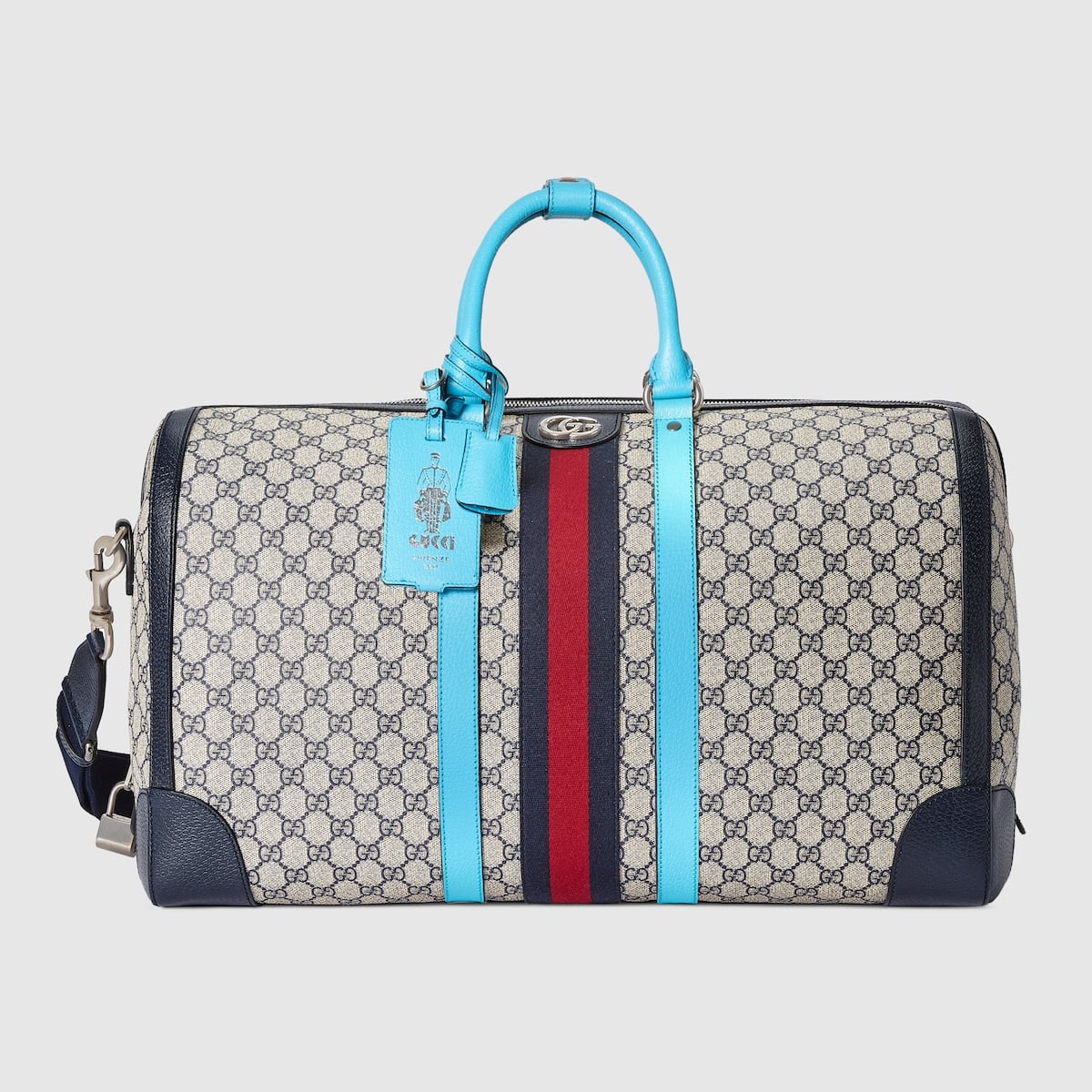 Sac de voyage Savoy Toile GG Supreme beige bleu Gucci-influensse
