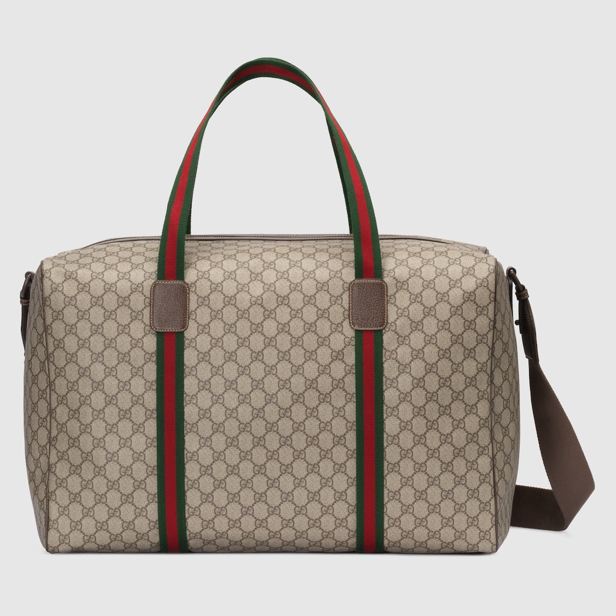 Sac de voyage Bande Web Toile GG beige ébène Gucci-influensse